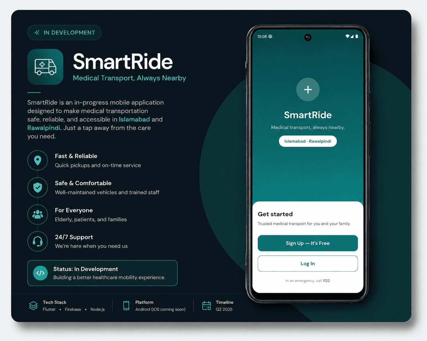 Screenshot of the SmartRide NEMT website